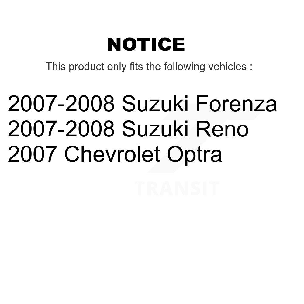 [Arrière] Kit de Disque et plaquette (semi-métallique) de frein pour Suzuki Forenza Reno Chevrolet Optra K8S-101550