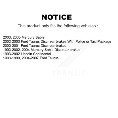 [Arrière] Kit de Disque et plaquette (semi-métallique) de frein pour Ford Taurus Mercury Sable Lincoln Continental K8S-101582
