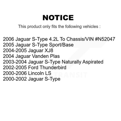 [Arrière] Kit de Disque et plaquette (semi-métallique) de frein pour Lincoln LS Jaguar Ford Thunderbird S-Type XJ8 Vanden Plas K8S-101602