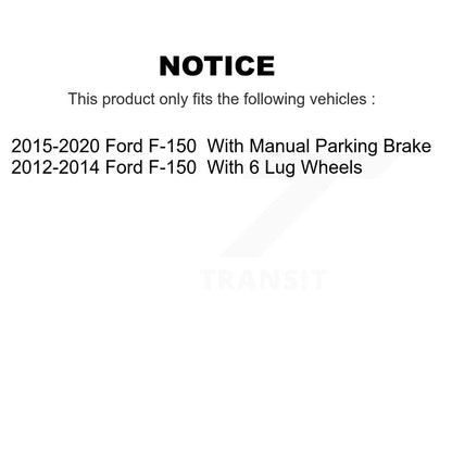 [Arrière] Kit de Disque et plaquette (semi-métallique) de frein pour Ford F-150 K8S-101637