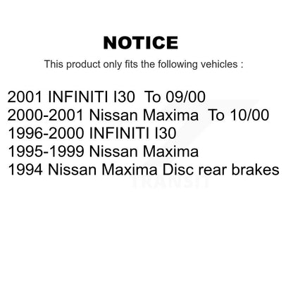 [Arrière] Kit de Disque et plaquette (semi-métallique) de frein pour Nissan Maxima Infiniti I30 INFINITI K8S-101713