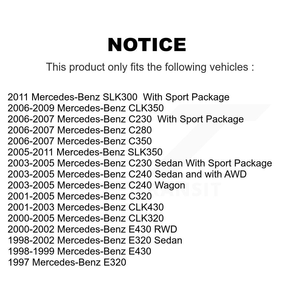 [Arrière] Kit de Disque et plaquette (semi-métallique) de frein pour Mercedes-Benz E320 C230 C240 CLK320 CLK350 C320 C280 E430 SLK350 CLK430 C350 SLK300 K8S-101728