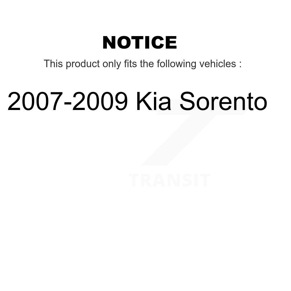 [Arrière] Kit de Disque et plaquette (semi-métallique) de frein pour 2007-2009 Kia Sorento K8S-101891