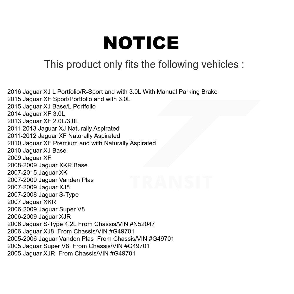 [Arrière] Kit de Disque et plaquette (semi-métallique) de frein pour Jaguar XF XJ XK S-Type XJ8 Vanden Plas XKR XJR Super V8 K8S-101904