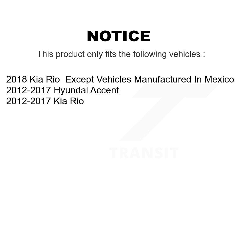 [Arrière] Kit de Disque et plaquette (semi-métallique) de frein pour Hyundai Accent Kia Rio K8S-101956