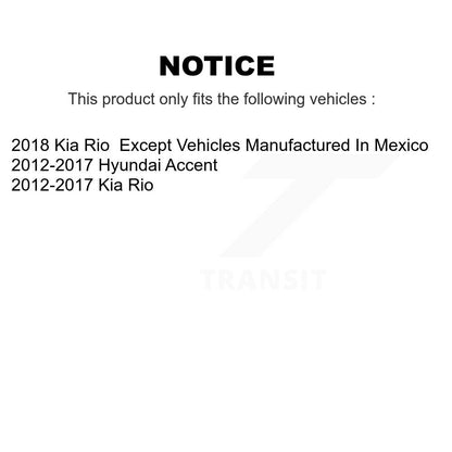 [Arrière] Kit de Disque et plaquette (semi-métallique) de frein pour Hyundai Accent Kia Rio K8S-101956