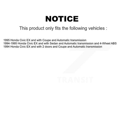 [Avant + Arrière] Kit de Disque et plaquette (semi-métallique) de frein pour Honda Civic K8S-102084