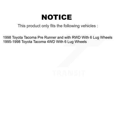 [Avant + Arrière] Kit de Disque et plaquette (semi-métallique) de frein pour 1995-1998 Toyota Tacoma 4WD K8S-102241