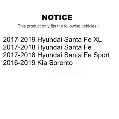 [Arrière] Kit de Disque et plaquette (semi-métallique) de frein pour Kia Sorento Hyundai Santa Fe Sport XL K8S-102721