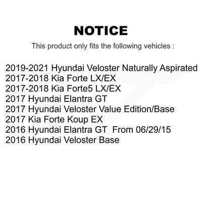 [Avant] Kit de Disque et plaquette (semi-métallique) de frein pour Kia Forte Hyundai Veloster Elantra GT Forte5 Koup K8S-102875