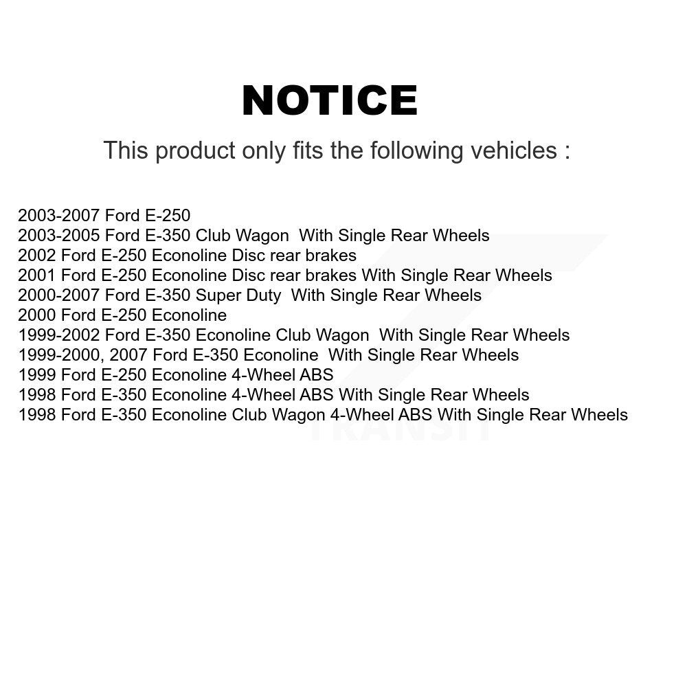 [Avant + Arrière] Kit de Disque et plaquette (semi-métallique) de frein pour Ford E-350 Super Duty E-250 Econoline Club Wagon K8S-103064