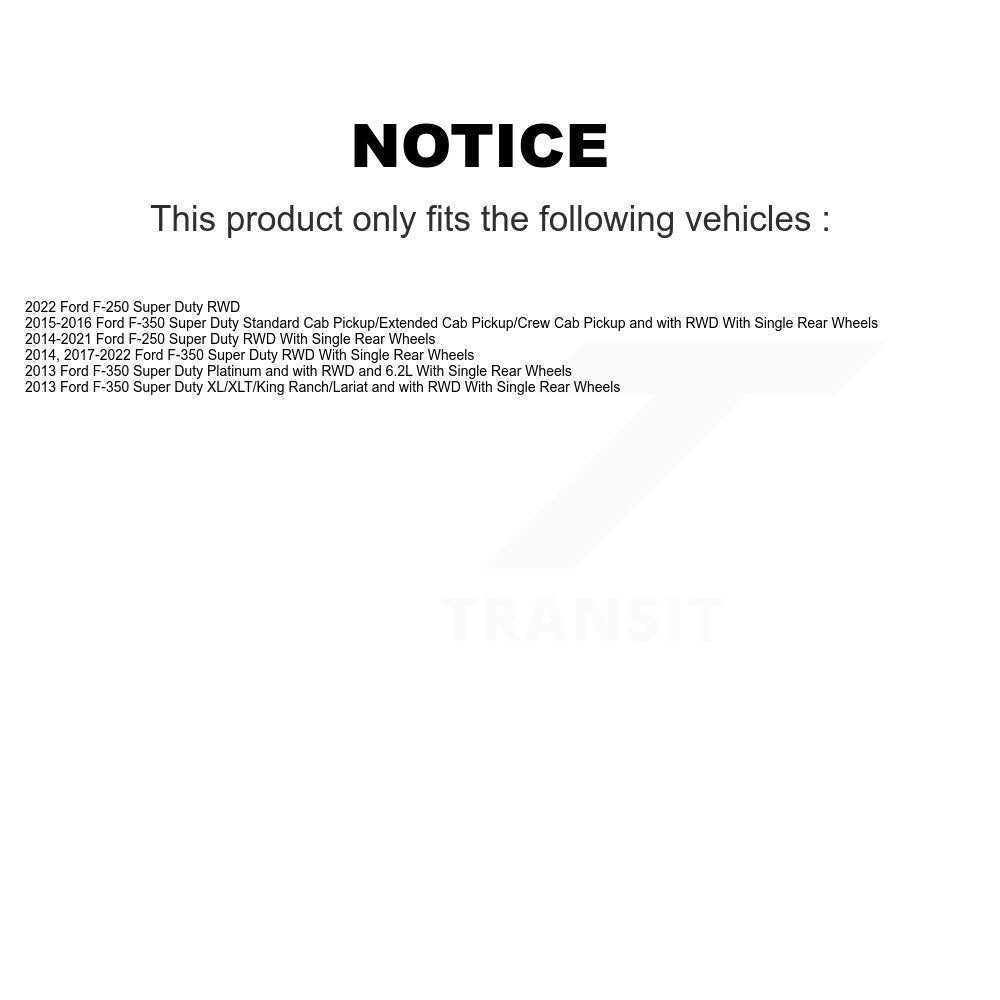 [Avant + Arrière] Kit de Disque et plaquette (semi-métallique) de frein pour Ford F-250 Super Duty F-350 K8S-103107