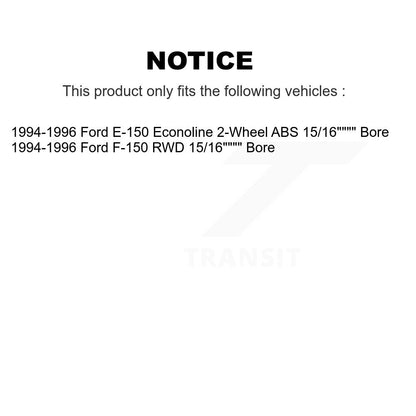 [Avant + Arrière] Kit de Disque et plaquette (semi-métallique) de frein pour Ford F-150 E-150 Econoline 15/16" Bore K8S-103169