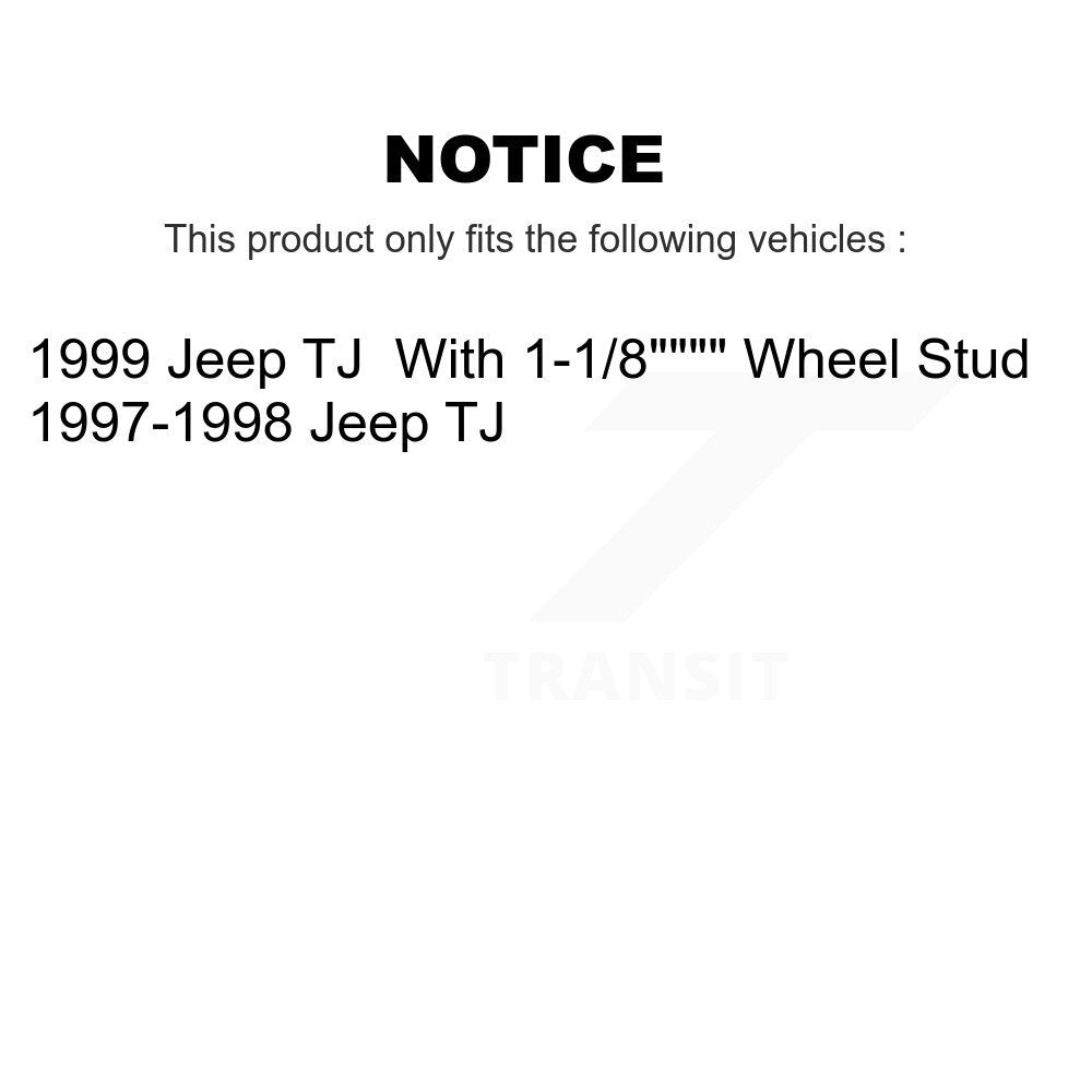 [Avant + Arrière] Kit de Disque et plaquette (semi-métallique) de frein pour Jeep TJ K8S-103251