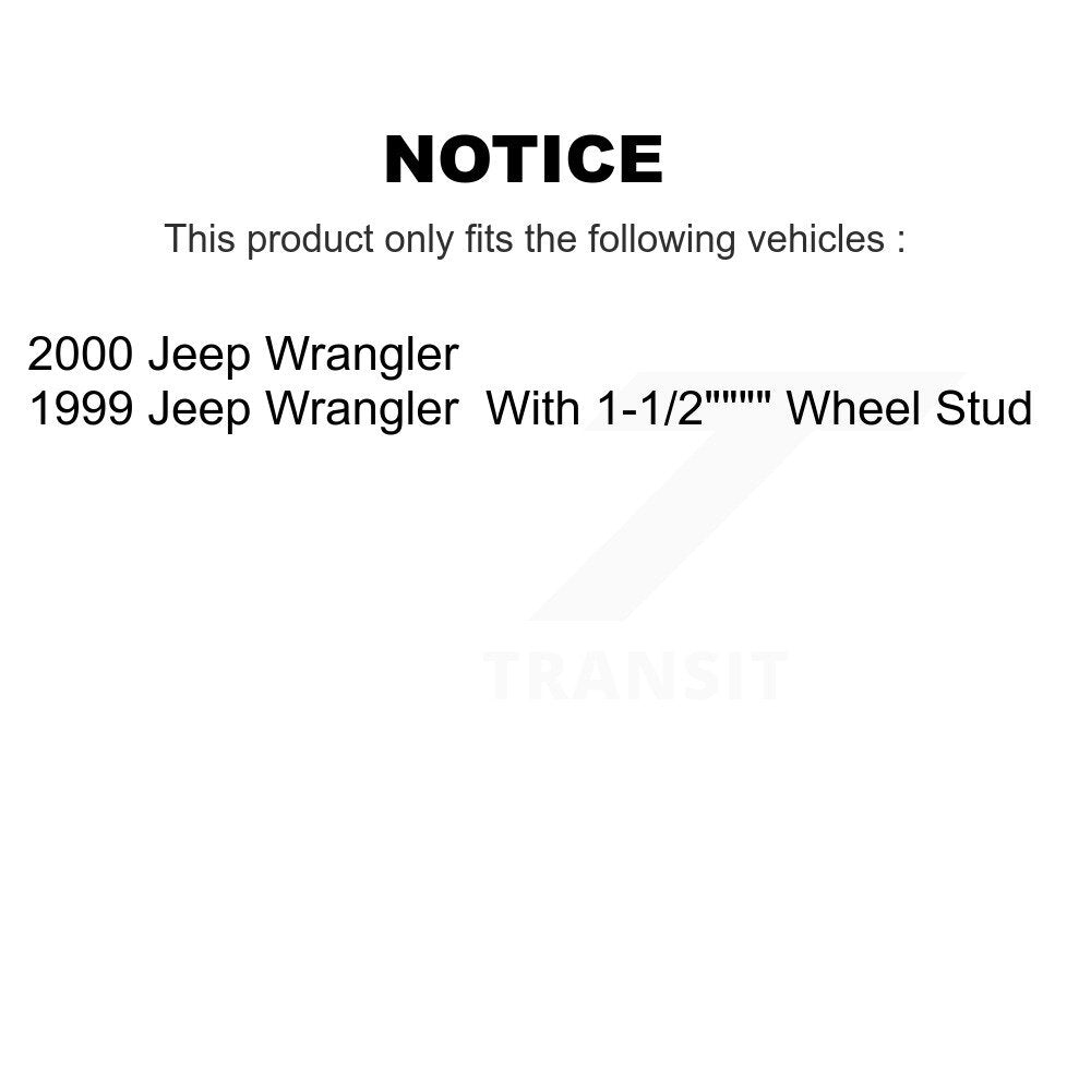[Avant + Arrière] Kit de Disque et plaquette (semi-métallique) de frein pour Jeep Wrangler K8S-103252