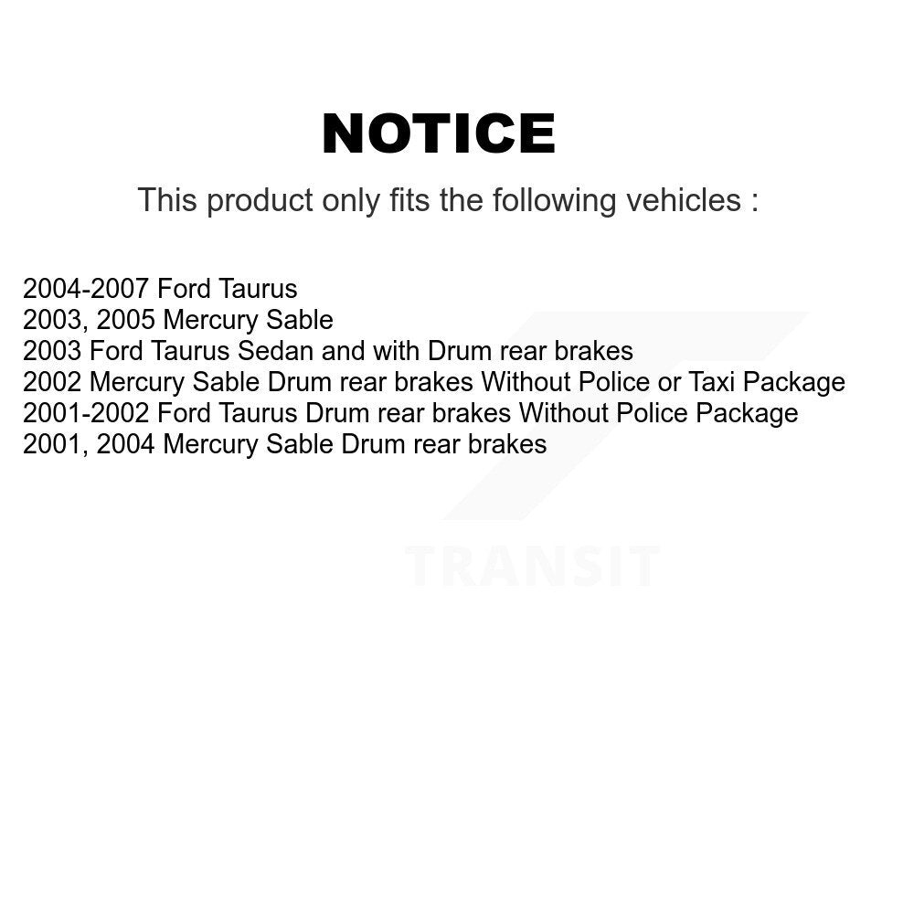 [Avant + Arrière] Kit de Disque et plaquette (semi-métallique) de frein pour Ford Taurus Mercury Sable K8S-103298
