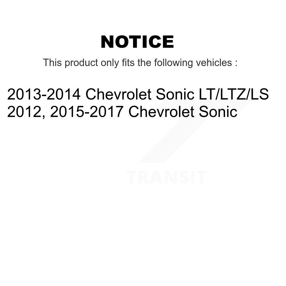 [Avant + Arrière] Kit de Disque et plaquette (semi-métallique) de frein pour Chevrolet Sonic K8S-103338