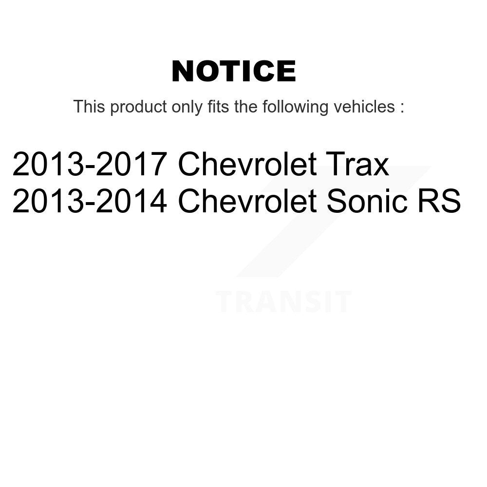 [Avant + Arrière] Kit de Disque et plaquette (semi-métallique) de frein pour Chevrolet Trax Sonic K8S-103339