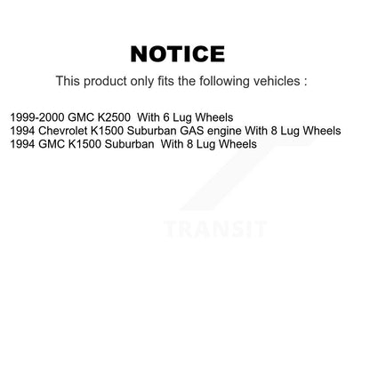 [Avant] Kit de Disque et plaquette (céramique) de frein pour K1500 Suburban GMC Chevrolet K2500 K8T-100009