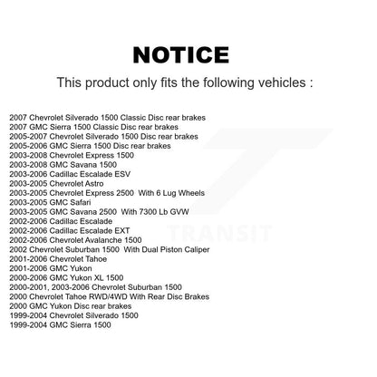 [Avant] Kit de Disque et plaquette (céramique) de frein pour Chevrolet Silverado 1500 GMC Tahoe Sierra Suburban Yukon Avalanche XL Cadillac Classic Escalade Express 2500 Astro ESV EXT Savana Safari K8T-100020