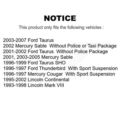 [Avant] Kit de Disque et plaquette (céramique) de frein pour Ford Taurus Mercury Sable Lincoln Continental Thunderbird Mark VIII Cougar K8T-100112