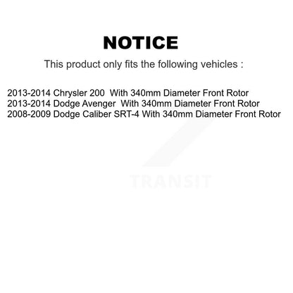 [Avant] Kit de Disque et plaquette (céramique) de frein pour Dodge Chrysler 200 Avenger Caliber K8T-100236