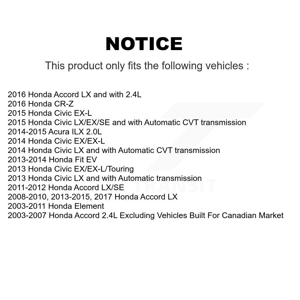 [Avant] Kit de Disque et plaquette (céramique) de frein pour Honda Accord Civic Element Fit Acura ILX CR-Z K8T-100315