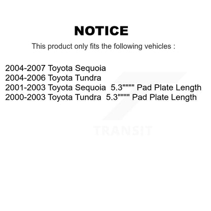 [Avant] Kit de Disque et plaquette (céramique) de frein pour Toyota Tundra Sequoia K8T-100342