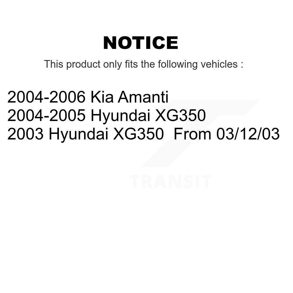 [Avant] Kit de Disque et plaquette (céramique) de frein pour Kia Amanti Hyundai XG350 K8T-100433