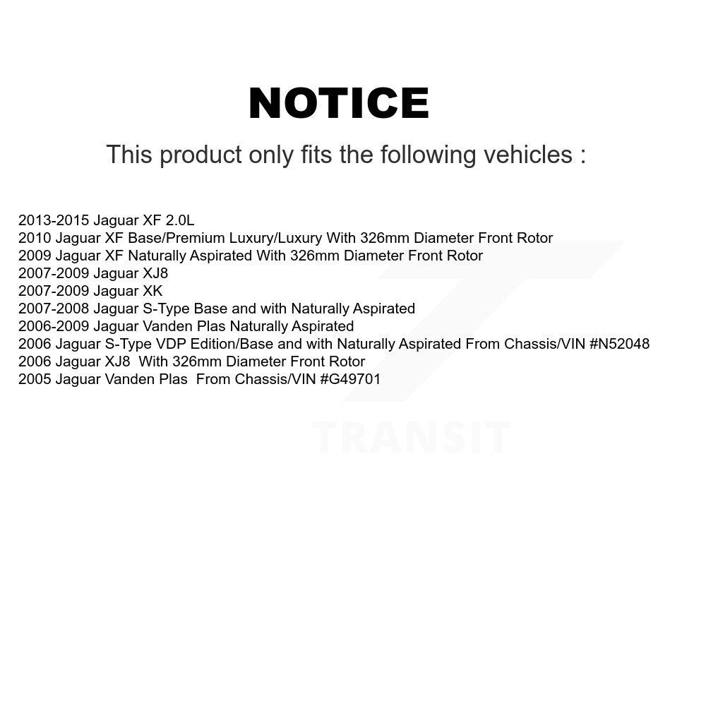 [Avant] Kit de Disque et plaquette (céramique) de frein pour Jaguar XF S-Type XK XJ8 Vanden Plas K8T-100566