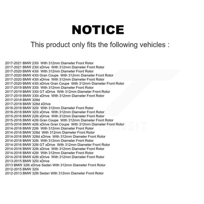 [Avant] Kit de Disque et plaquette (céramique) de frein pour BMW 328i xDrive 320i 330i 428i 430i Gran Coupe GT 328d 228i 230i K8T-100572