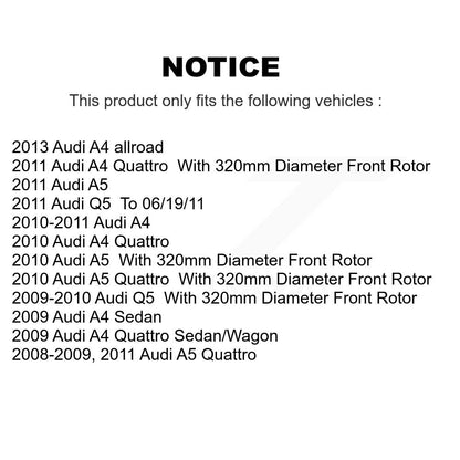 [Avant] Kit de Disque et plaquette (céramique) de frein pour Audi A4 Quattro Q5 A5 allroad K8T-100585