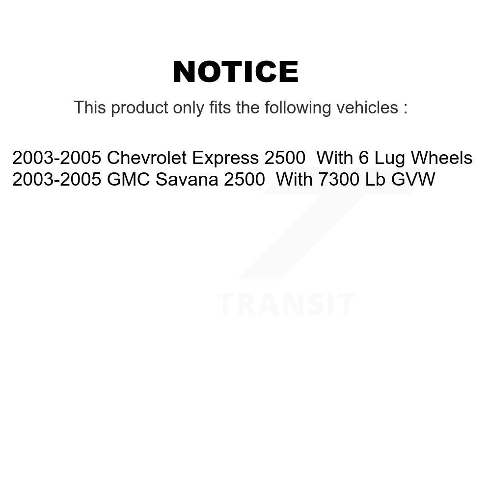 [Avant + Arrière] Kit de Disque et plaquette (céramique) de frein pour 2003-2005 Chevrolet Express 2500 GMC Savana K8T-100783