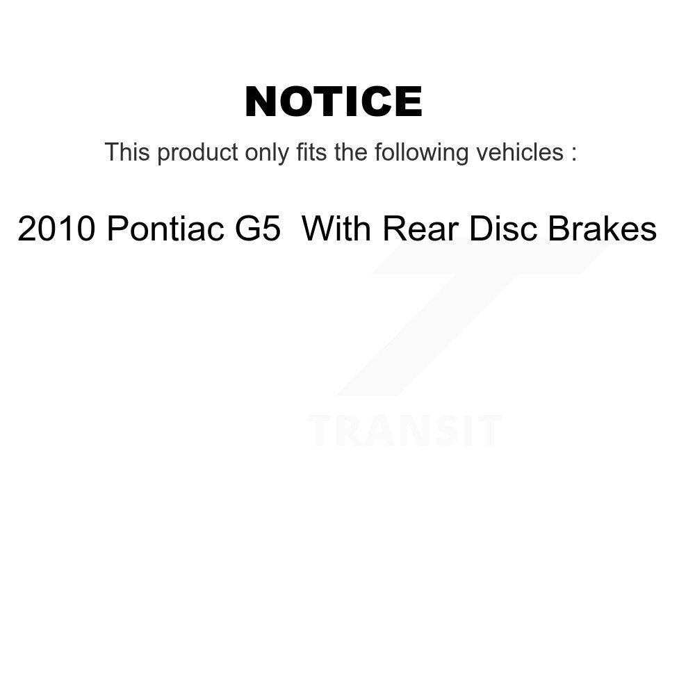 [Avant + Arrière] Kit de Disque et plaquette (céramique) de frein pour 2010 Pontiac G5 avec Brakes K8T-100807