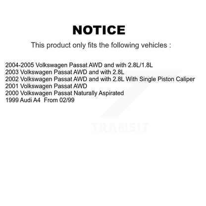 [Avant + Arrière] Kit de Disque et plaquette (céramique) de frein pour Volkswagen Passat Audi A4 K8T-101113