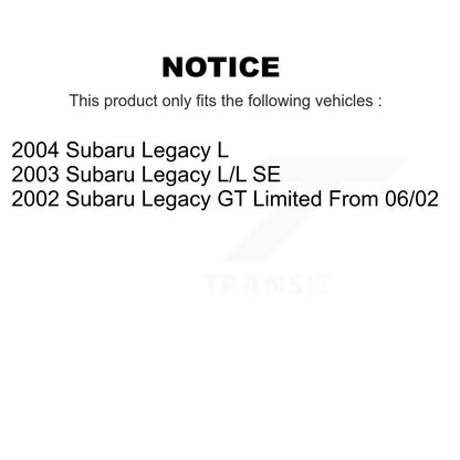 [Avant + Arrière] Kit de Disque et plaquette (céramique) de frein pour Subaru Legacy K8T-101128