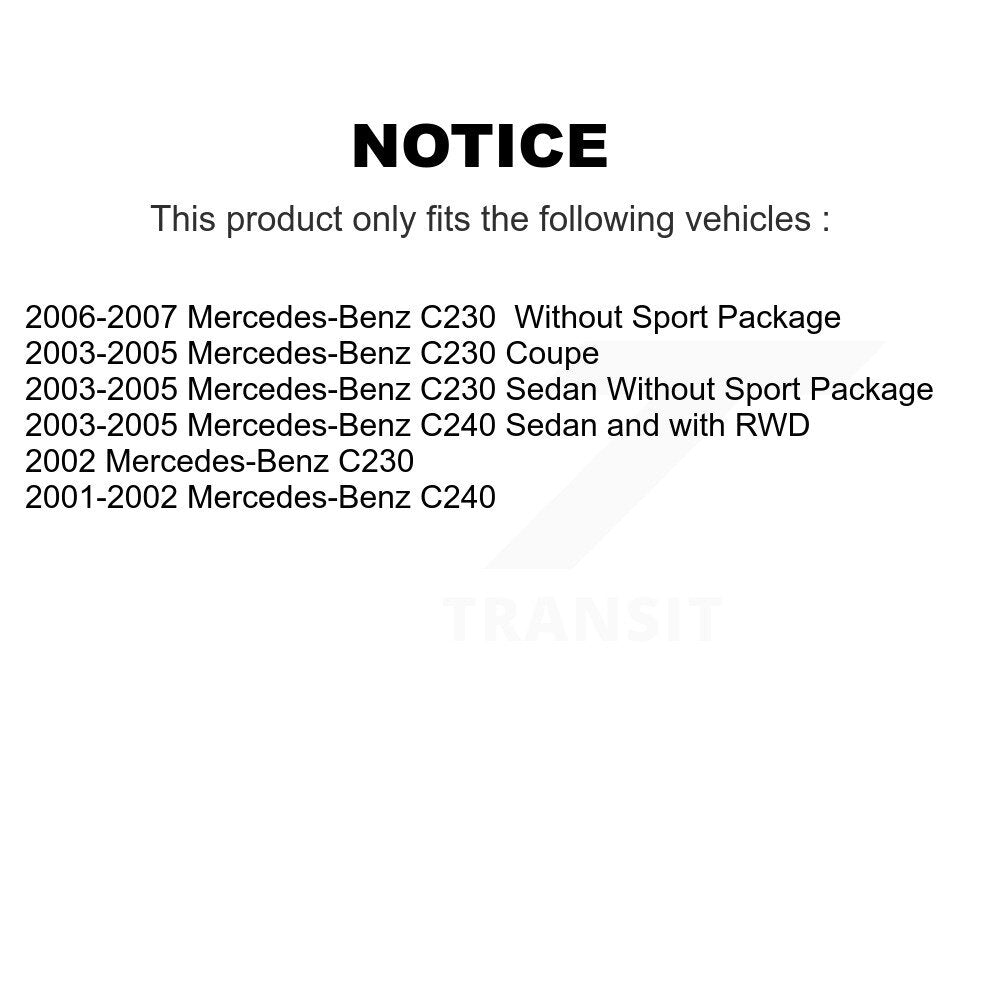 [Avant + Arrière] Kit de Disque et plaquette (céramique) de frein pour Mercedes-Benz C230 C240 K8T-101225