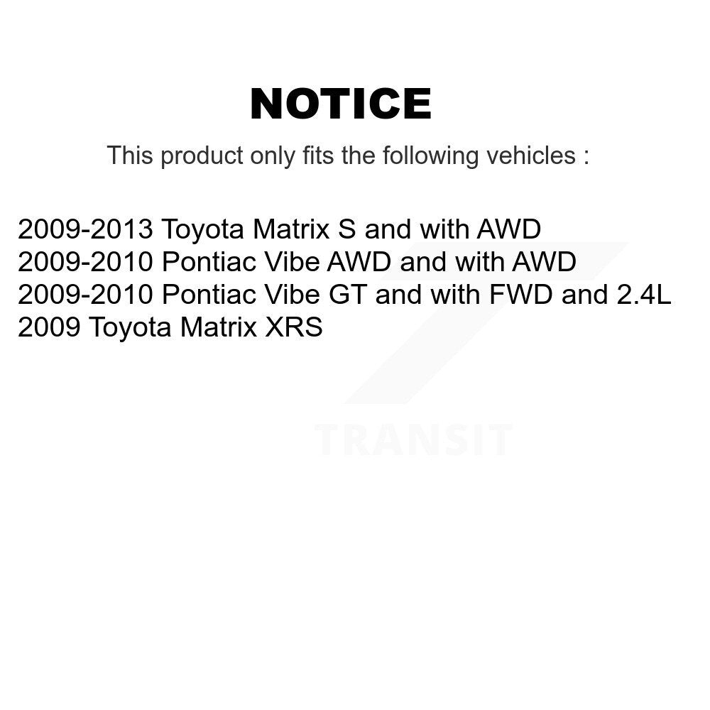 [Avant + Arrière] Kit de Disque et plaquette (céramique) de frein pour Toyota Matrix Pontiac Vibe K8T-101364