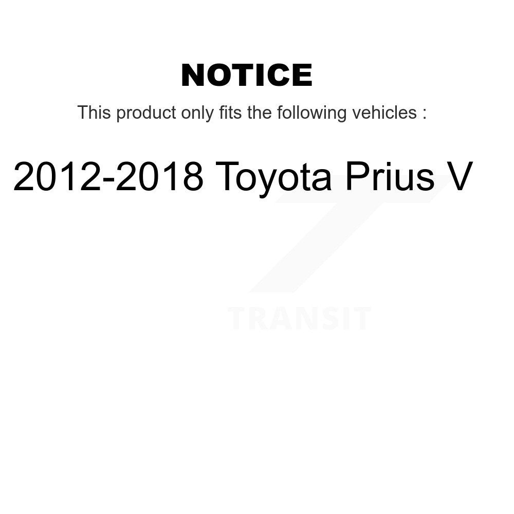 [Avant + Arrière] Kit de Disque et plaquette (céramique) de frein pour 2012-2018 Toyota Prius V K8T-101378