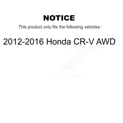 [Avant + Arrière] Kit de Disque et plaquette (céramique) de frein pour 2012-2016 Honda CR-V AWD K8T-101397