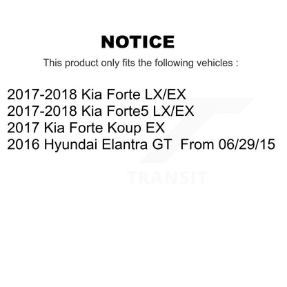 [Avant + Arrière] Kit de Disque et plaquette (céramique) de frein pour Kia Forte Hyundai Elantra GT Forte5 Koup K8T-101528
