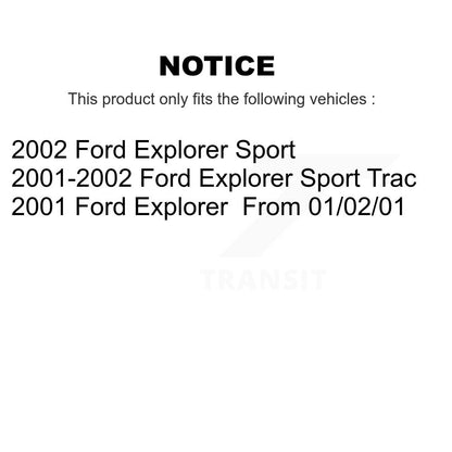 [Arrière] Kit de Disque et plaquette (céramique) de frein pour Ford Explorer Sport Trac K8T-101698