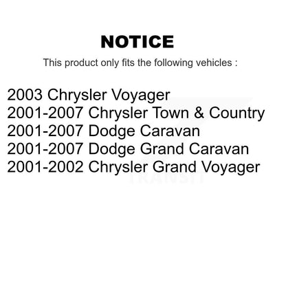 [Arrière] Kit de Disque et plaquette (céramique) de frein pour Dodge Grand Caravan Chrysler Town & Country Voyager K8T-101766