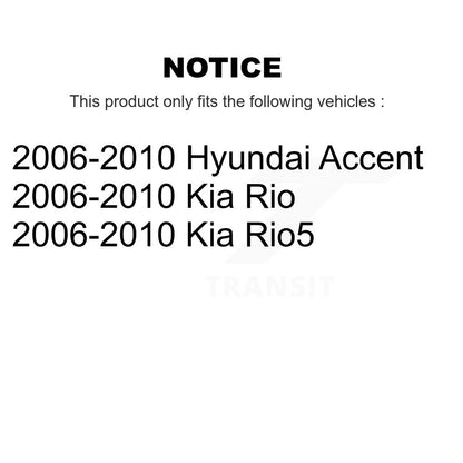 [Arrière] Kit de Disque et plaquette (céramique) de frein pour 2006-2010 Hyundai Accent Kia Rio Rio5 K8T-101946