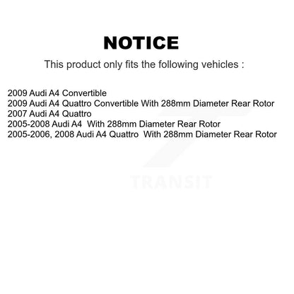 [Arrière] Kit de Disque et plaquette (céramique) de frein pour Audi A4 Quattro K8T-101960