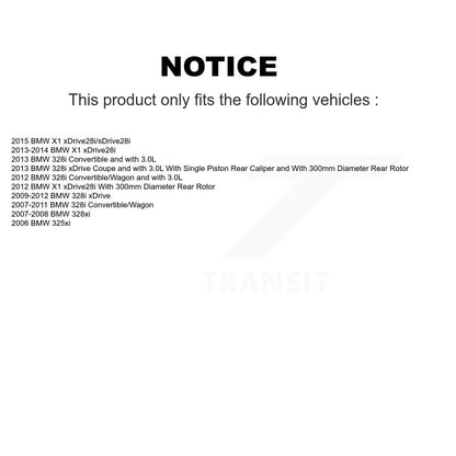 [Arrière] Kit de Disque et plaquette (céramique) de frein pour BMW 328i xDrive X1 328xi 325xi K8T-101973