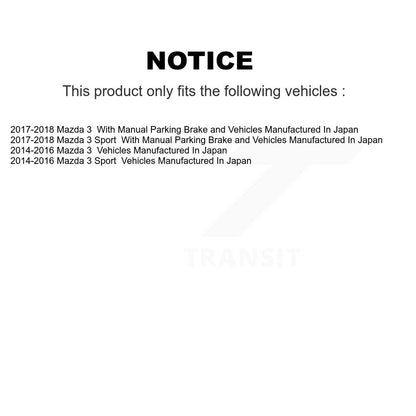 [Arrière] Kit de Disque et plaquette (céramique) de frein pour Mazda 3 Sport K8T-102095