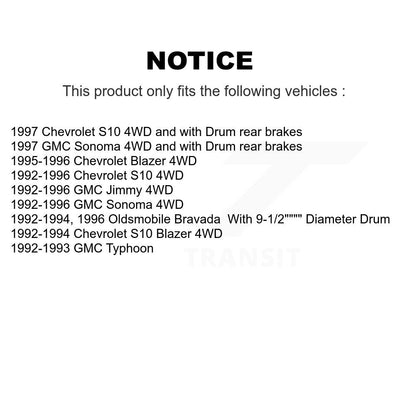 [Avant + Arrière] Kit de Disque et plaquette (céramique) de frein pour Chevrolet S10 GMC Sonoma Blazer Jimmy Oldsmobile Bravada Typhoon K8T-102343