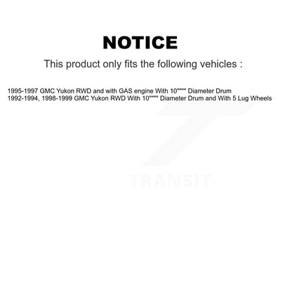 [Avant + Arrière] Kit de Disque et plaquette (céramique) de frein pour GMC Yukon avec 10" Diameter K8T-102534