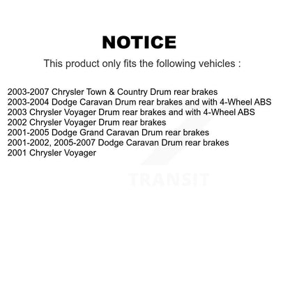 [Avant et Arrière] Disque et plaquette de frein pour Dodge Caravan Grand Chrysler Town & K8T-102782